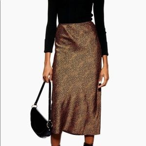 Topshop Mdi Slip Skirt